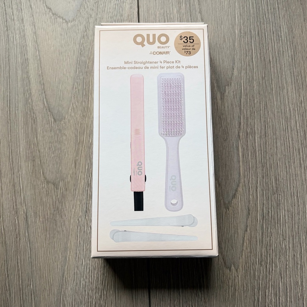 Mini hair straightener kit - QUO beauty